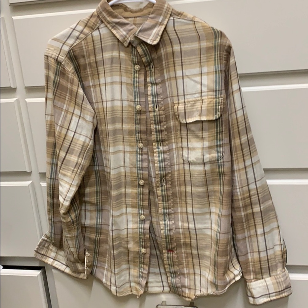 Cremieux flannel button down shirt